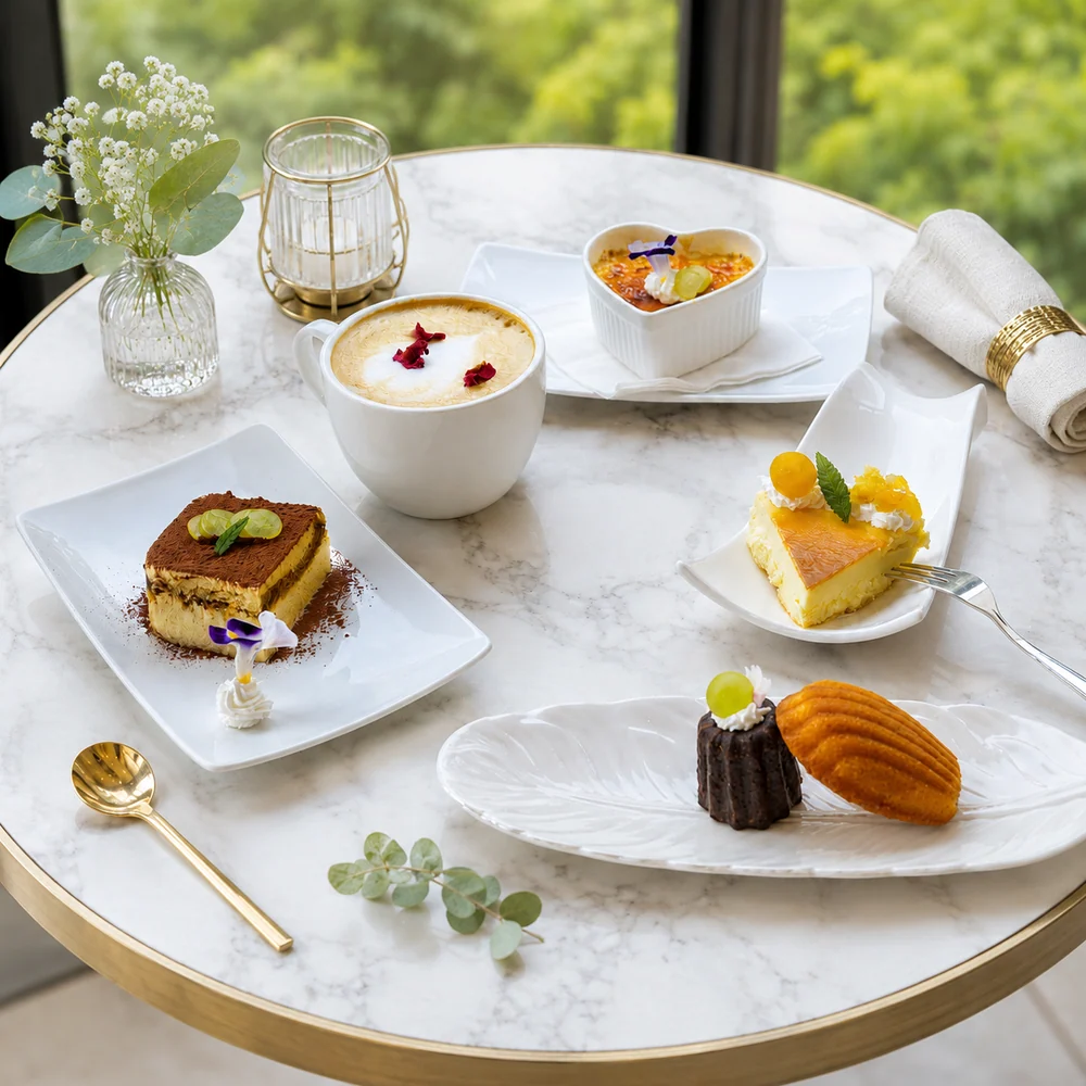 Desserts, madeleines, canelés and drinks from the LOHERB semi-buffet tea